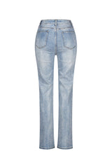 Better Attitude Rhinestone Straight Jeans