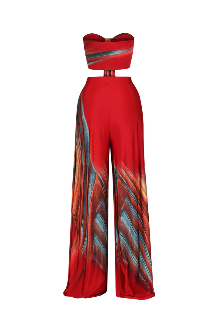 Playing Me Print Top &amp; Pants SET