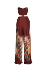 Playing Me Print Top &amp; Pants SET