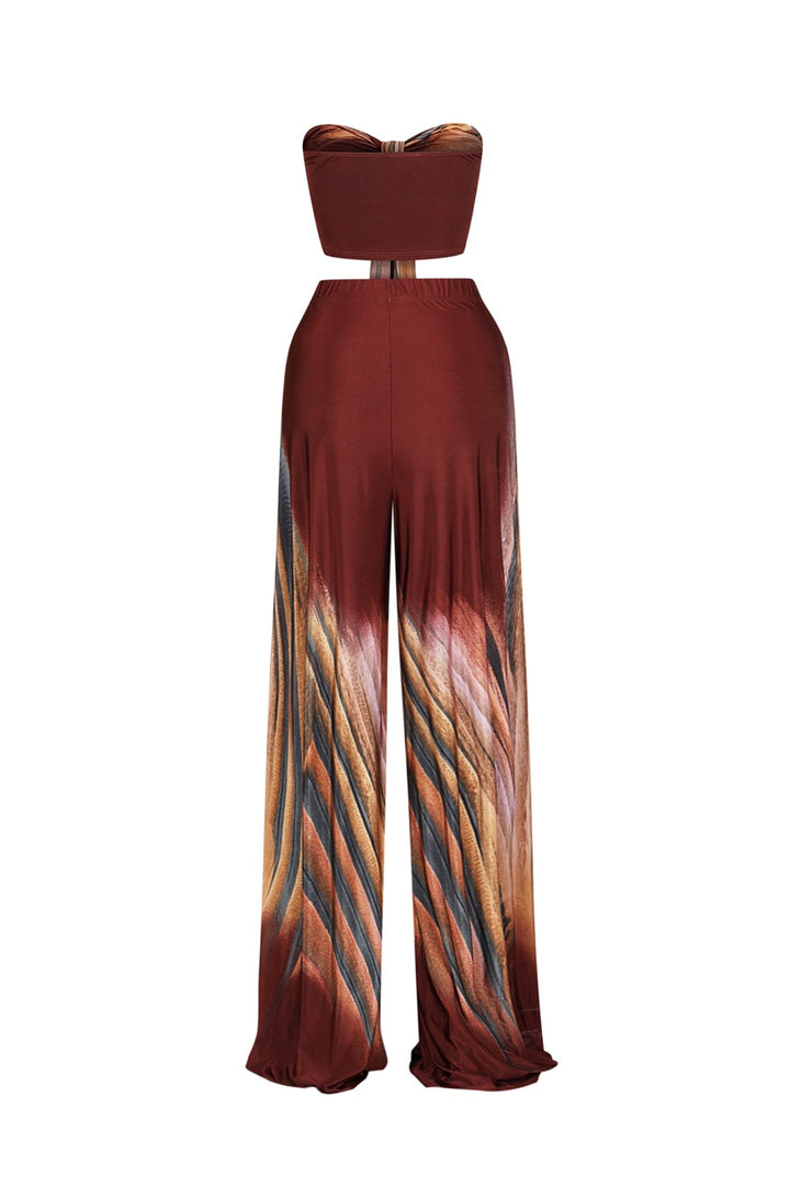Playing Me Print Top &amp; Pants SET