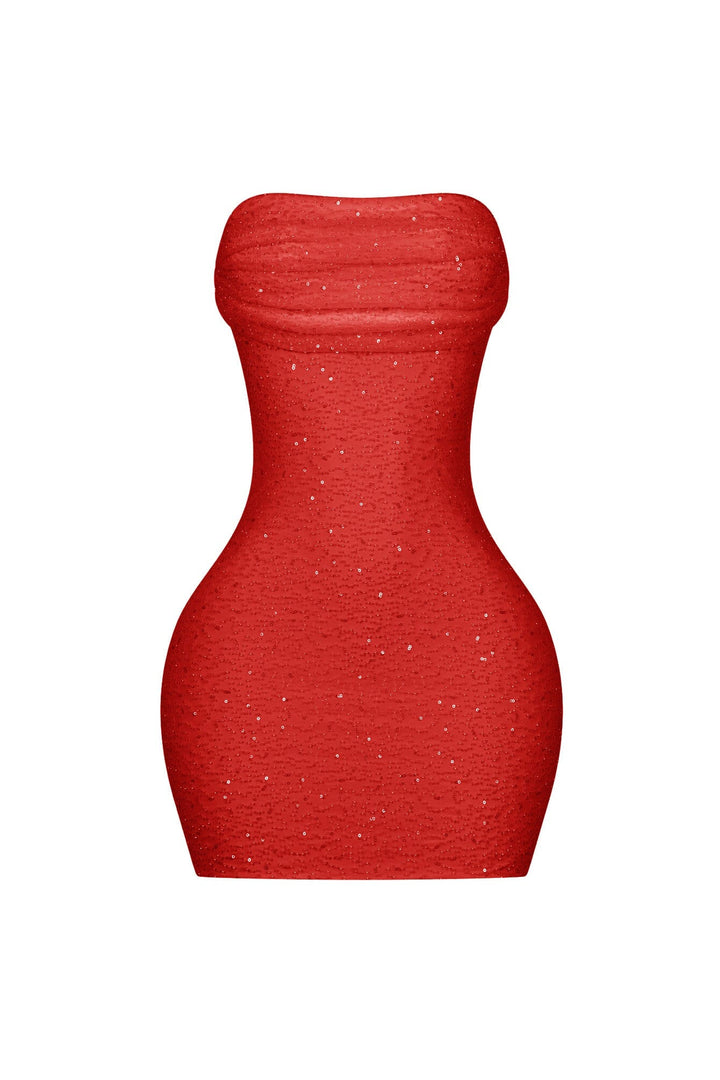 Greer Mesh Beaded Mini Dress