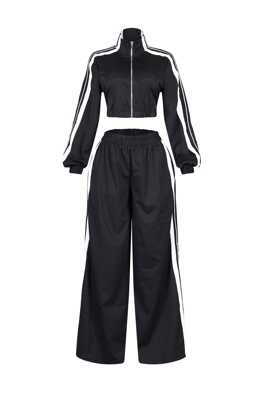 Side Motion Striped Jacket &amp; Pants SET