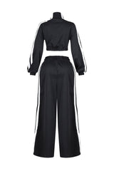 Side Motion Striped Jacket &amp; Pants SET