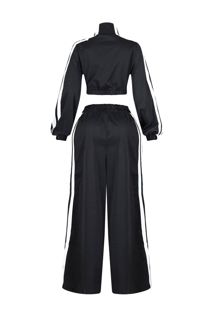 Side Motion Striped Jacket &amp; Pants SET