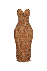 Brunata Mesh Print Midi Dress