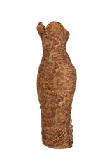 Brunata Mesh Print Midi Dress