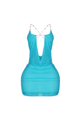 Haena Pearl Chain Mini Dress
