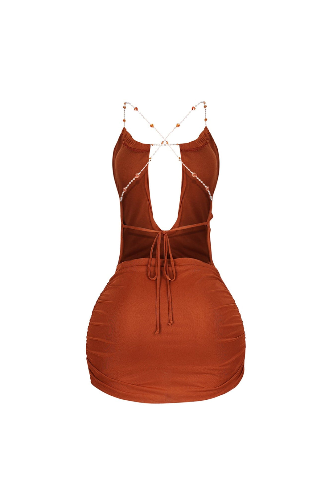 Haena Pearl Chain Mini Dress
