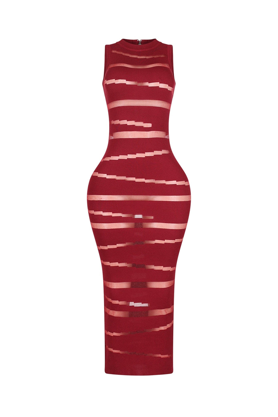Obsidian Mesh Knit Contrast Dress