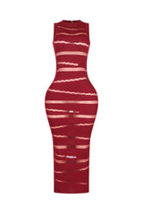 Obsidian Mesh Knit Contrast Dress