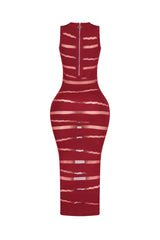 Obsidian Mesh Knit Contrast Dress