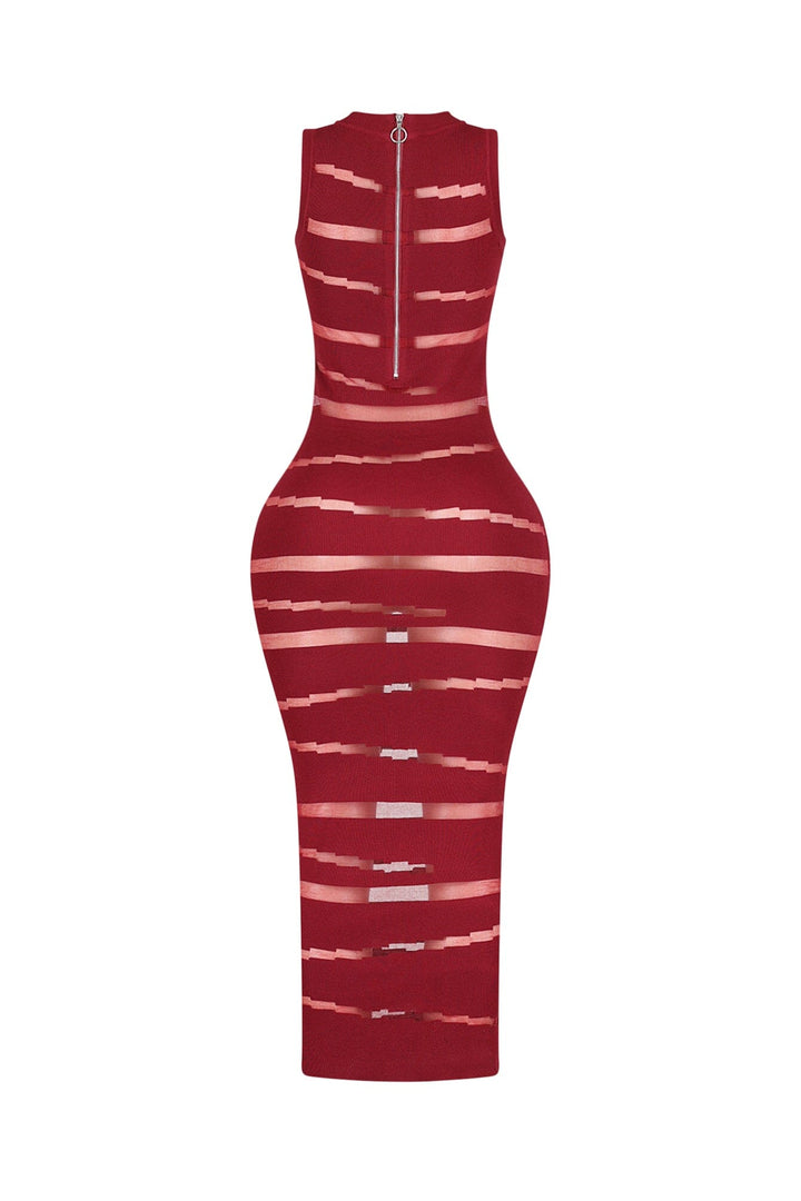 Obsidian Mesh Knit Contrast Dress