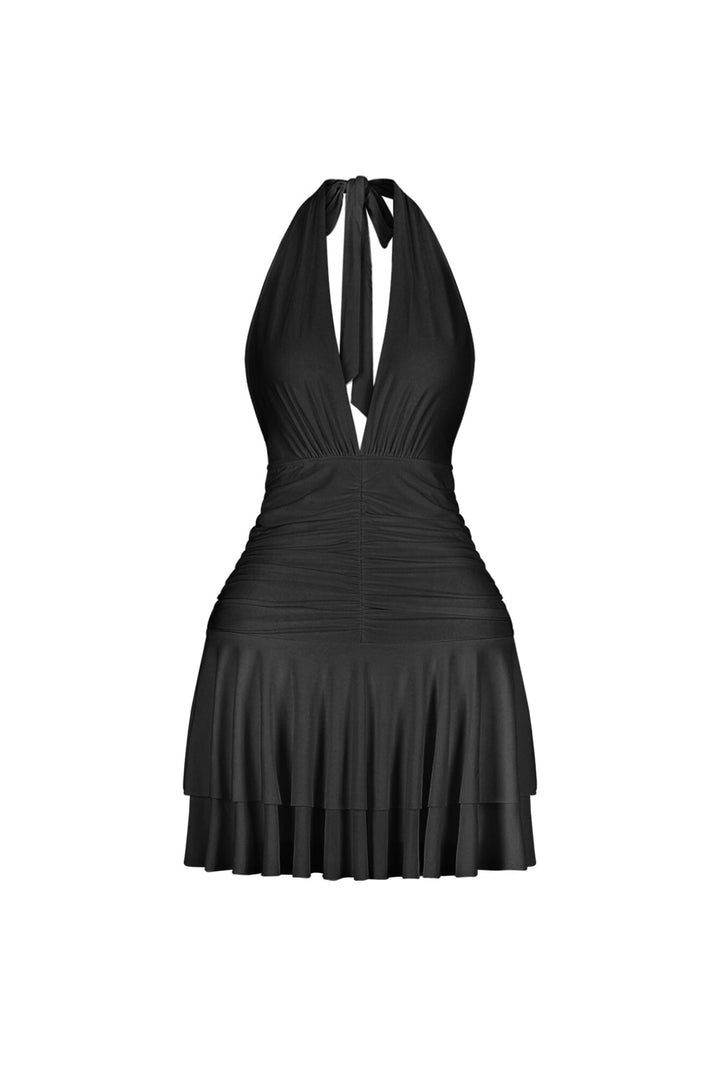 Spinning Cat Flared Mini Dress