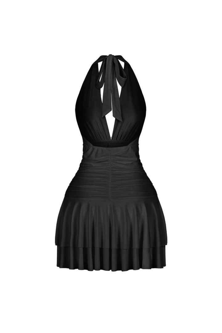 Spinning Cat Flared Mini Dress