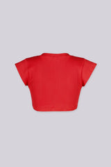 Karina Ribbed Tie Crop Top