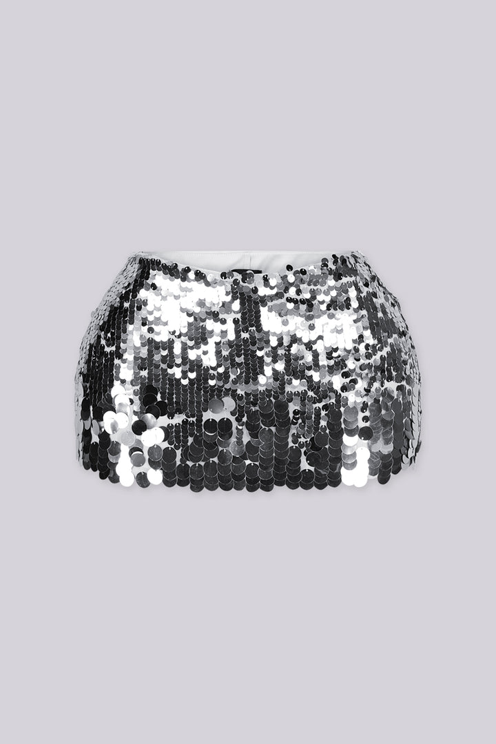Paco Disco Sequin Mini Skirt
