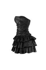 Helsinki Faux Leather Tube Mini Dress