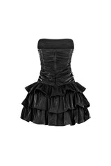 Helsinki Faux Leather Tube Mini Dress