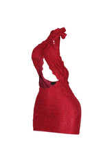 Esmee Cross Halter Neck Mini Dress