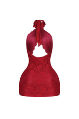 Esmee Cross Halter Neck Mini Dress