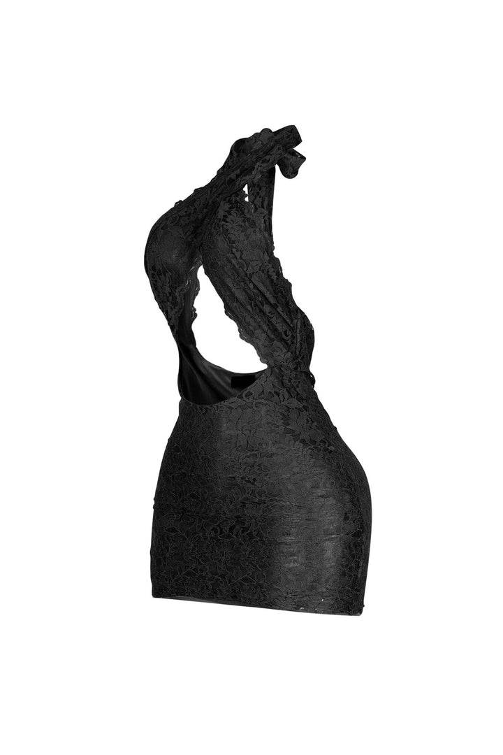 Esmee Cross Halter Neck Mini Dress