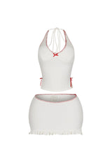 Buttercup Knit Halter Top &amp; Skirt SET