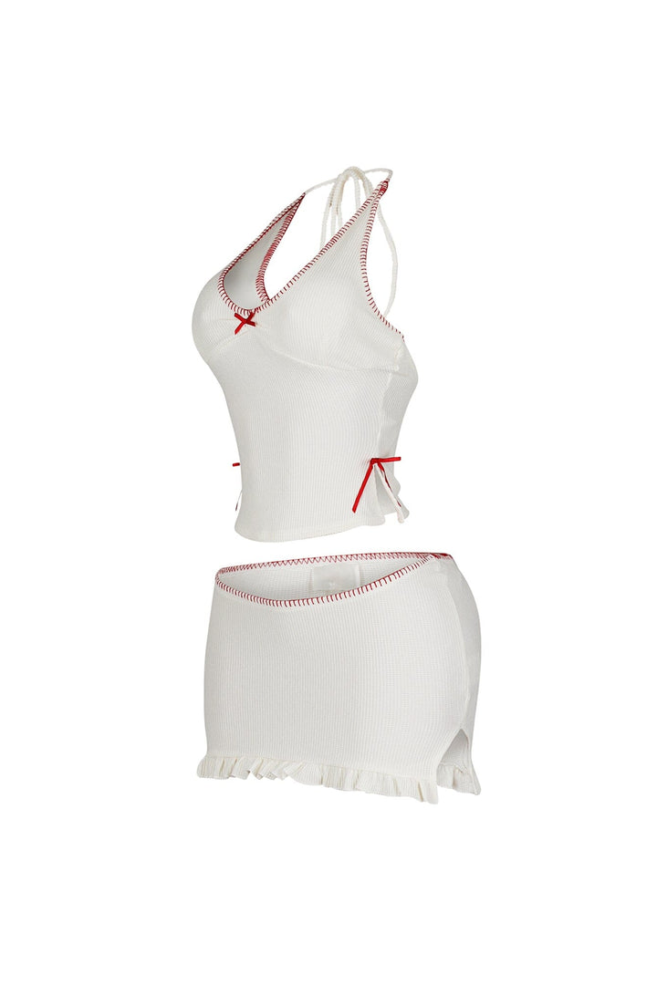 Buttercup Knit Halter Top &amp; Skirt SET