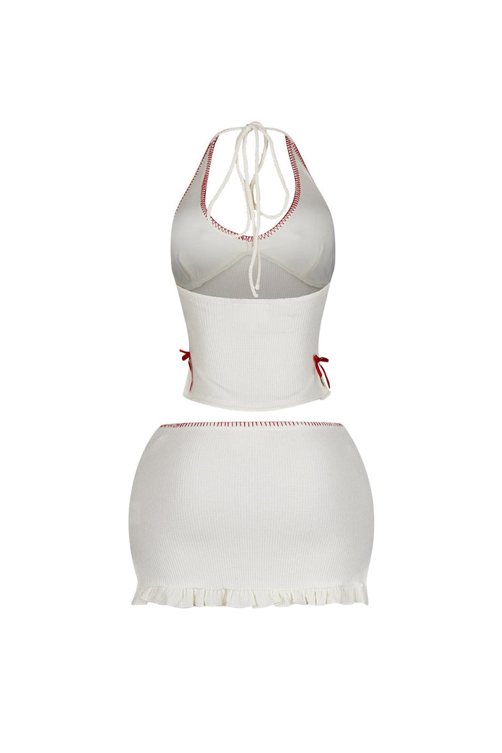 Buttercup Knit Halter Top &amp; Skirt SET