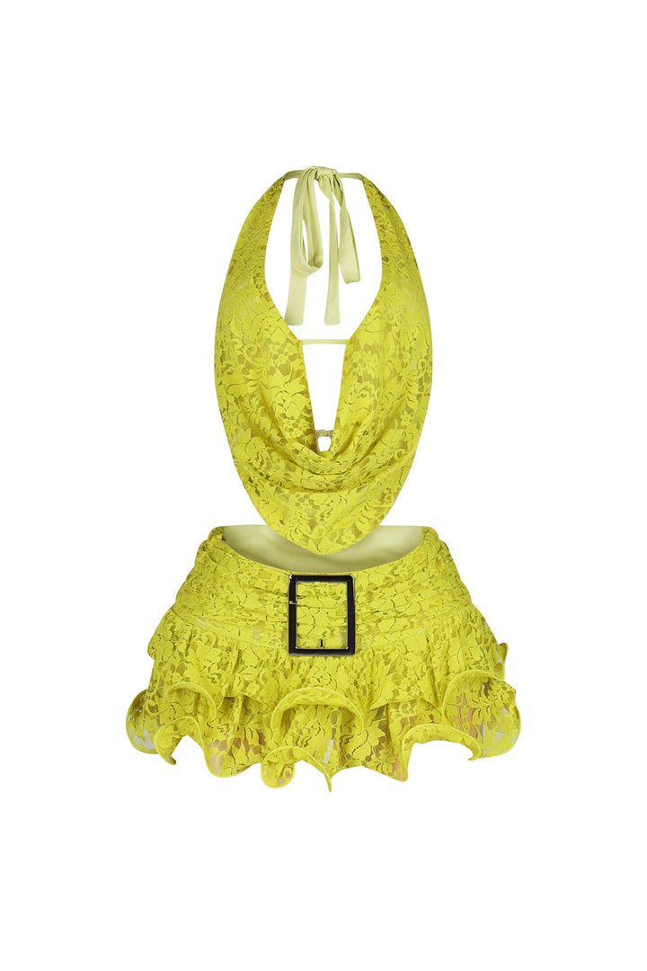 Elowen Lace Halter Top &amp; Skort SET