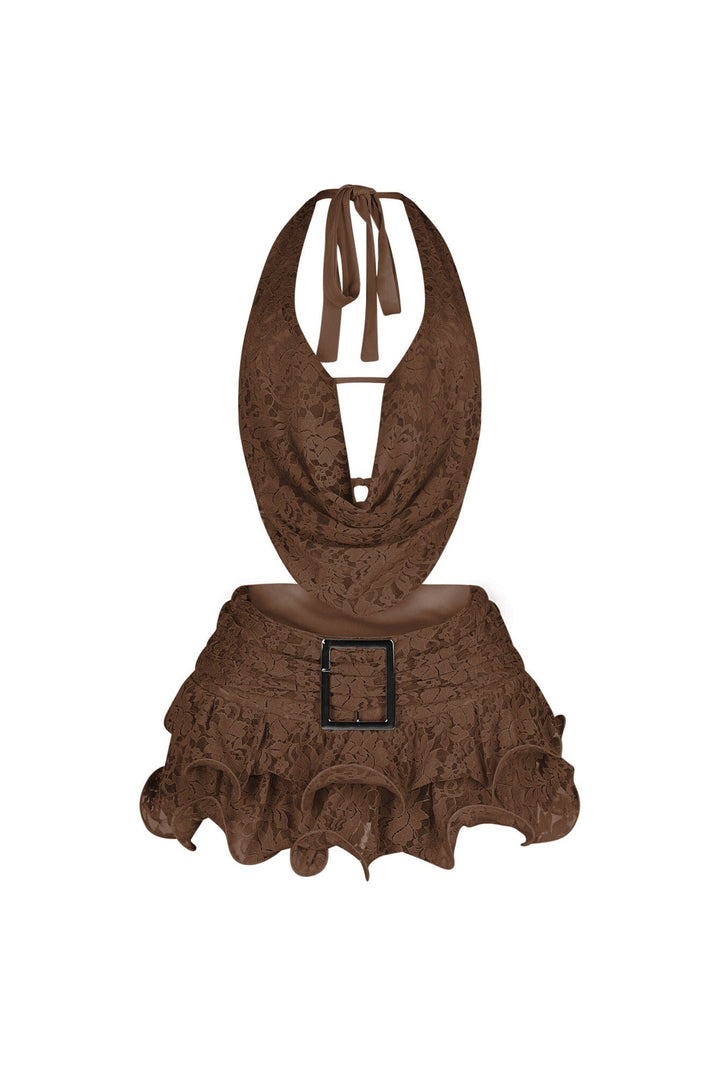 Elowen Lace Halter Top &amp; Skort SET