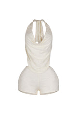 Zelia Lace Halter Romper