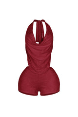 Zelia Lace Halter Romper