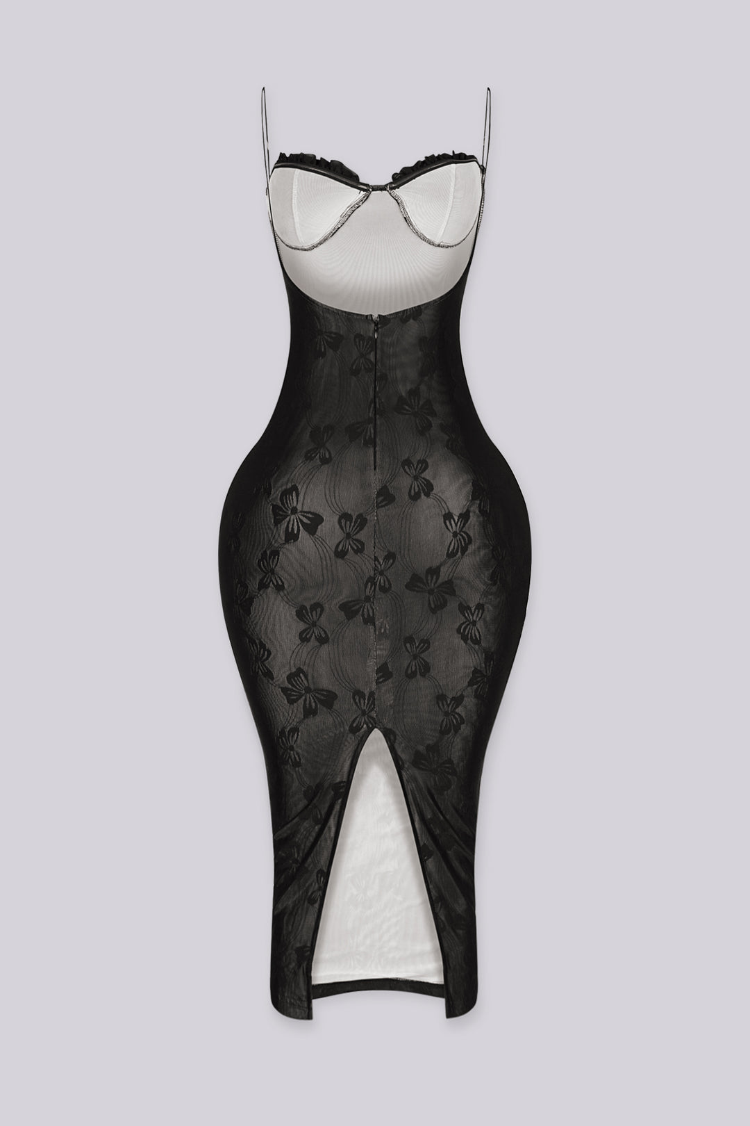 Bellamy Flower Mesh Midi Dress