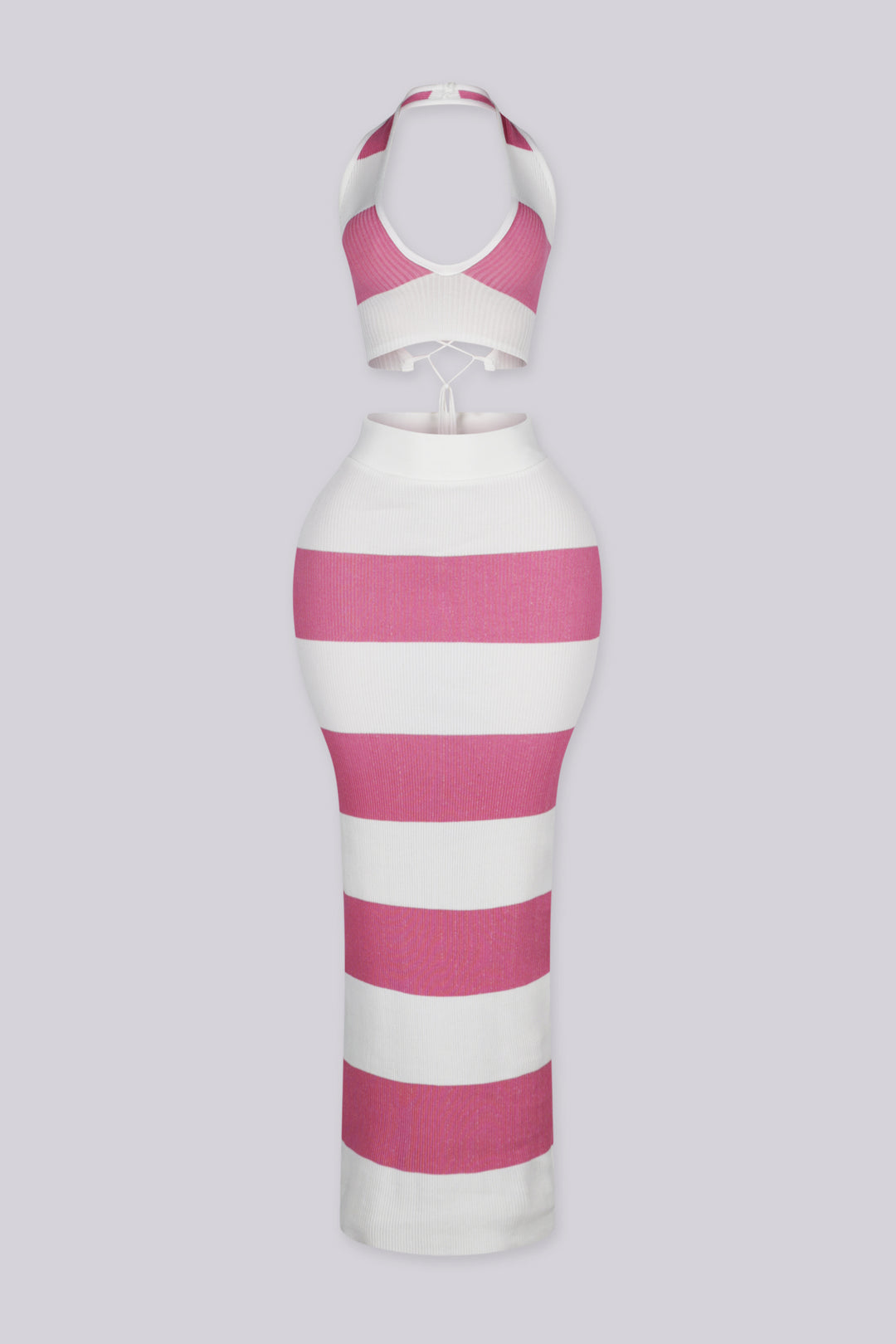Positano Ribbed Knit Top &amp; Skirt SET