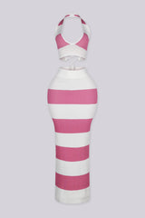 Positano Ribbed Knit Top &amp; Skirt SET