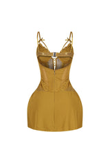 Fiorella Ribbon Mesh Mini Dress