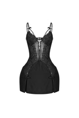 Fiorella Ribbon Mesh Mini Dress