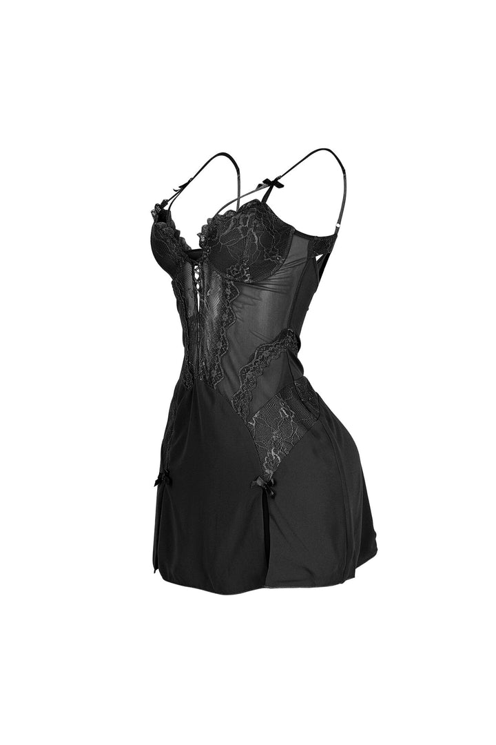 Fiorella Ribbon Mesh Mini Dress