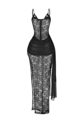 Chained in Lace Maxi Dress