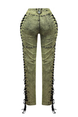 Unholy Side Lace Up Denim Jeans