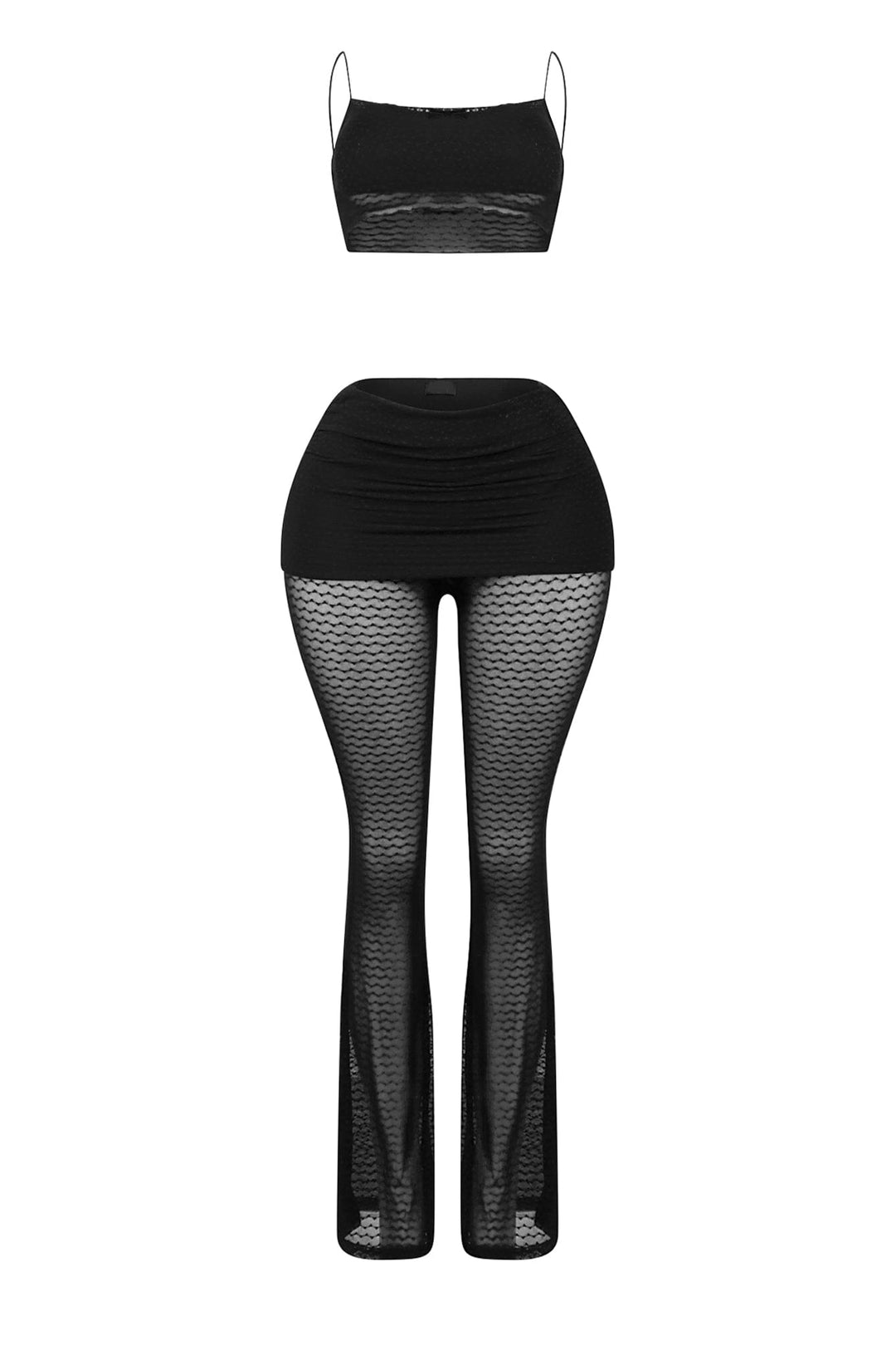 Please You Mesh Lace Top &amp; Pants SET