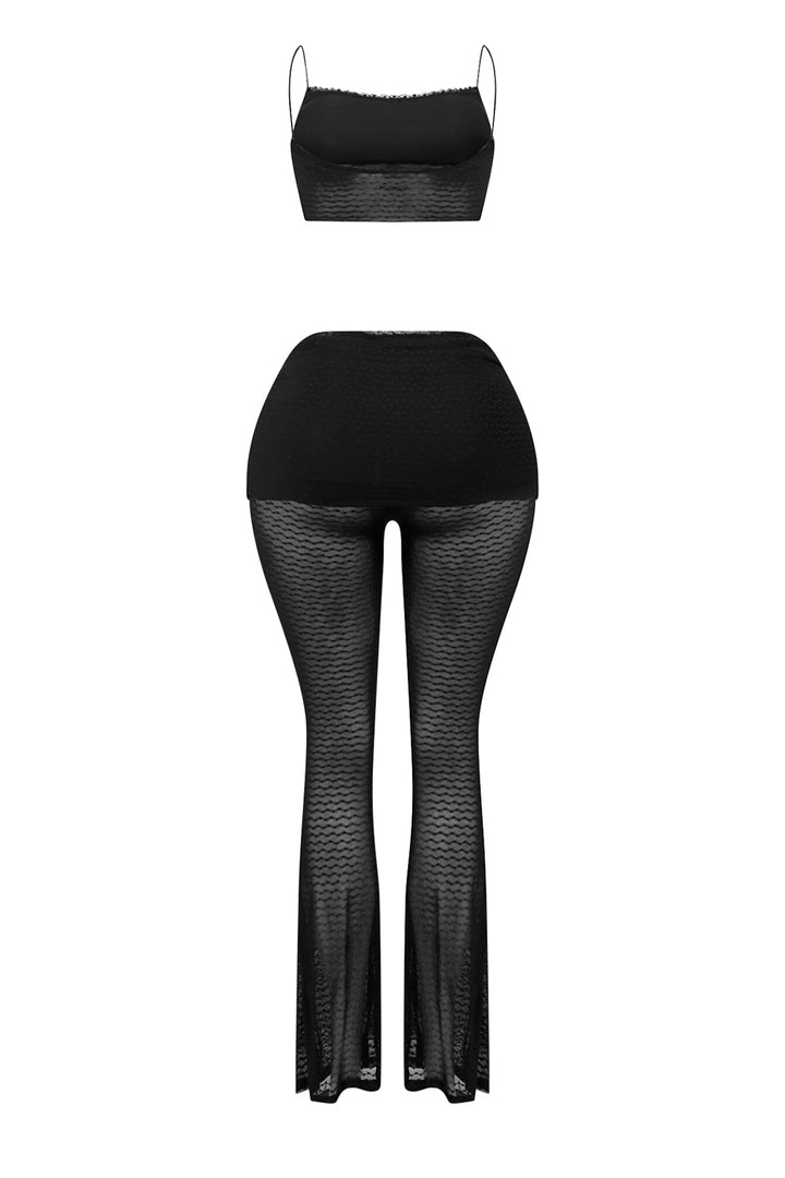 Please You Mesh Lace Top &amp; Pants SET