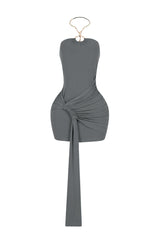 Cassiopeia Metal Choker Wrap Dress