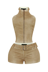 Way 2 Hot Zip Up Top &amp; Shorts SET