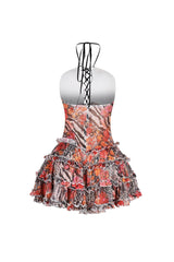 Cosmic Candy Ruffle Mini Dress