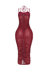 Obsession Mesh Ruched Dress