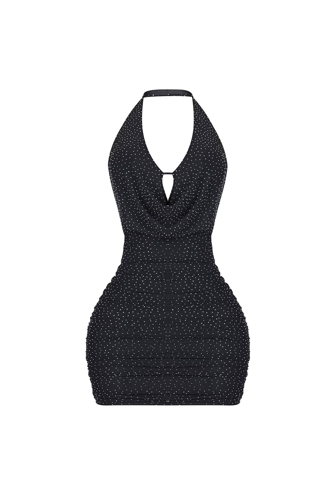 Crystelle Rhinestone Mesh Mini Dress