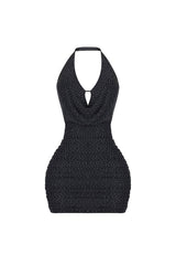 Crystelle Rhinestone Mesh Mini Dress