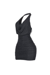 Crystelle Rhinestone Mesh Mini Dress