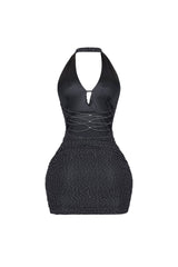 Crystelle Rhinestone Mesh Mini Dress